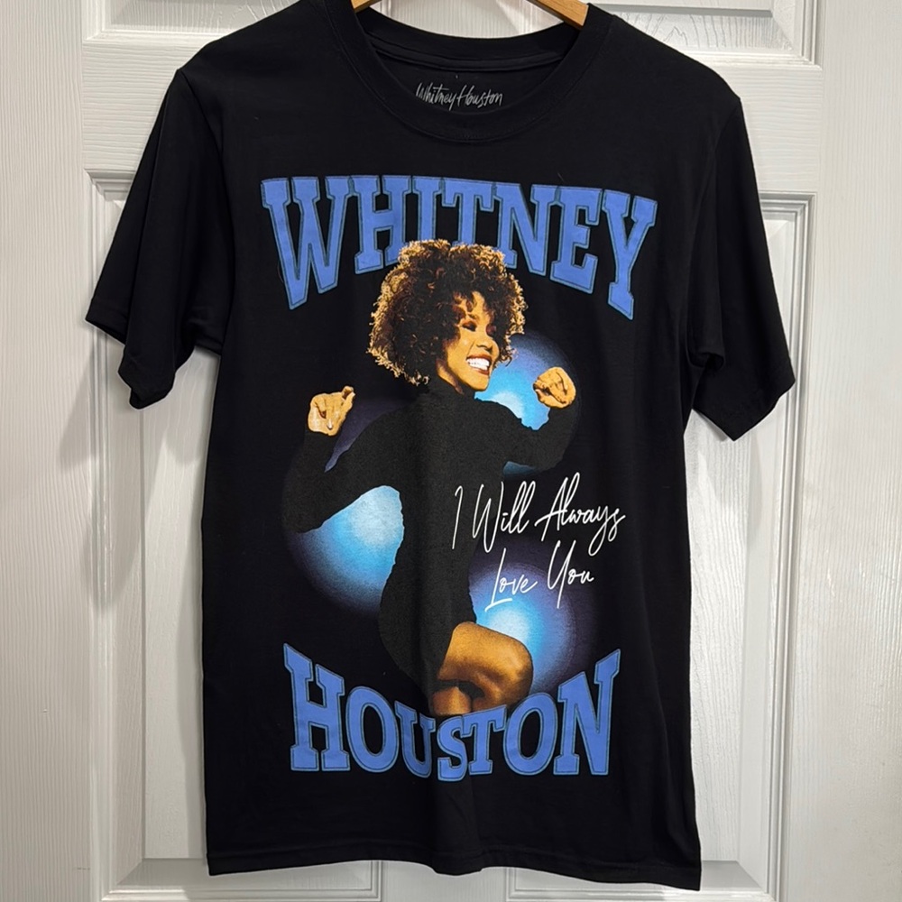 Black Whitney Houston Graphic T-Shirt